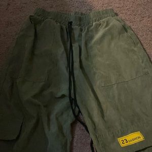 These pants are from SHEIN, color greenish.